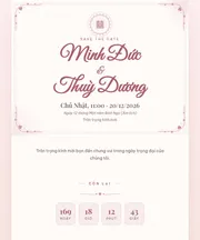 Mẫu thiệp cưới Hồng Kim
