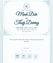 Mẫu thiệp cưới Lam Ngọc