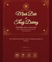Mẫu thiệp cưới Long Phụng