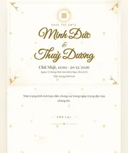 Mẫu thiệp cưới Mai Trắng