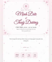 Mẫu thiệp cưới Pastel Hoa Lá